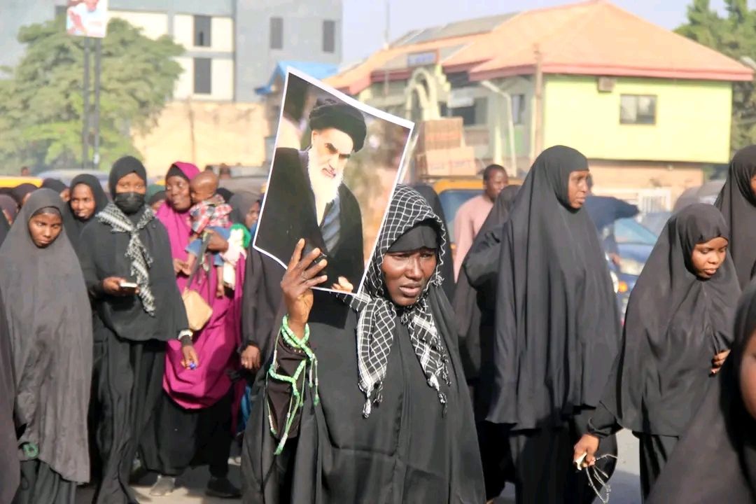 Pro-Iran Muslims in Nigeria Mourn Ayatollah Khamenei

Shia Muslims in Nigeria took to the streets to mourn Iranian Supreme Leader Ayatollah Ali Khamenei, who was killed in joint US-Israeli strikes on Saturday.

Members of the Islamic Movement of Nigeria (IMN) carried portraits of