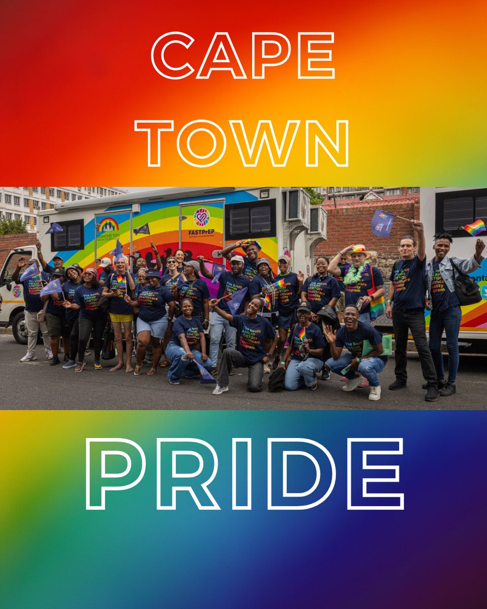 FASTPrEPstudy's tweet photo. Cape Town Pride 2026 🏳️🌈
Shining bright with the Desmond Tutu Health Foundation team and stakeholders 💕. Supporting LGBTQIA+ Health Initiatives 🏳️⚧️⚧️ .
📸: jomunnik
#inclusivehealth #cptpride2026 #lgqbt🌈 #fastprep #desmondtutuhealthfoundation https://t.co/CiqF6mvOnd