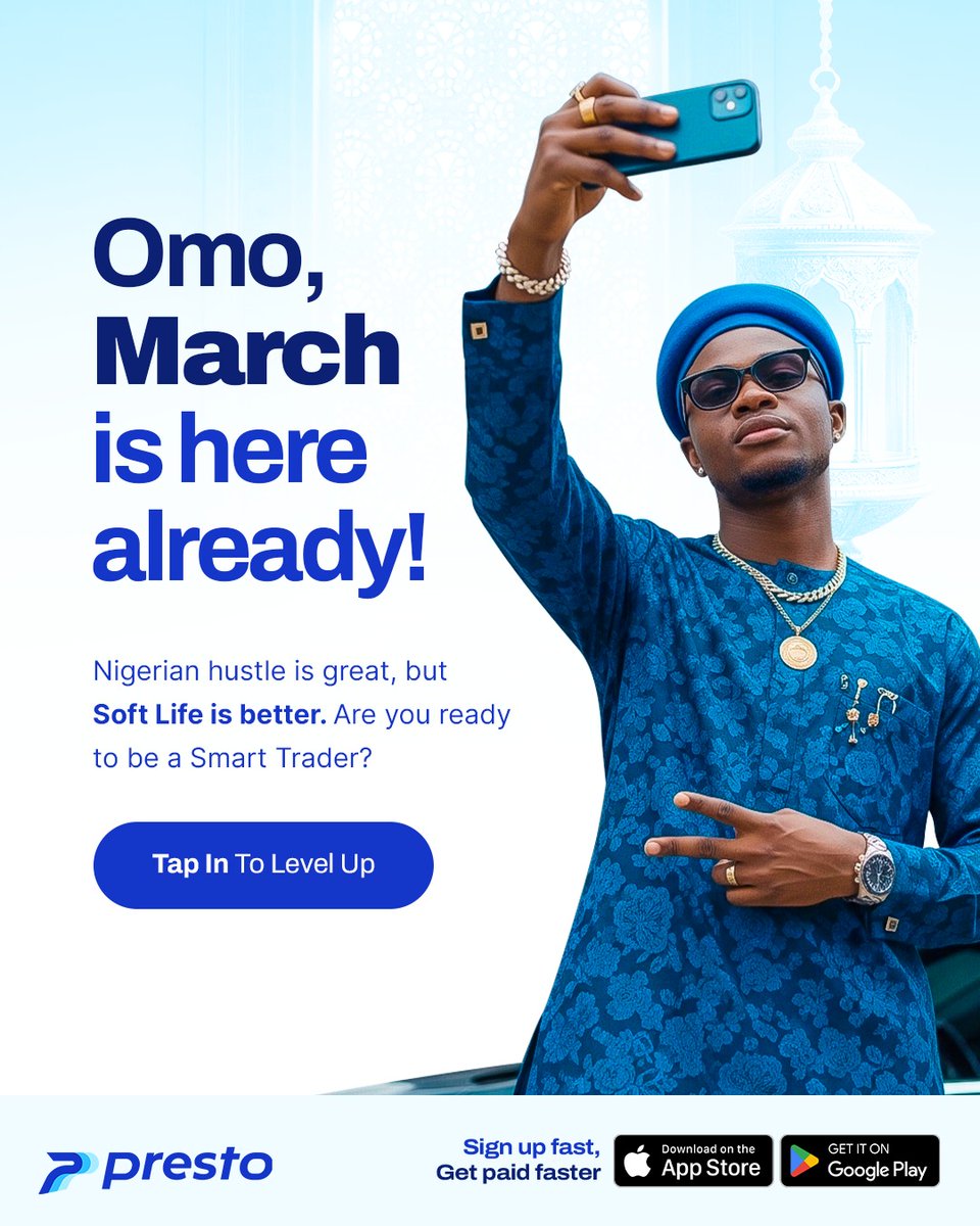 The Nigerian hustle is great, but have you tried trading with Presto?
No stress, just smart moves and faster payouts. 
Make March the month you officially "T@p 1n" to the soft life.