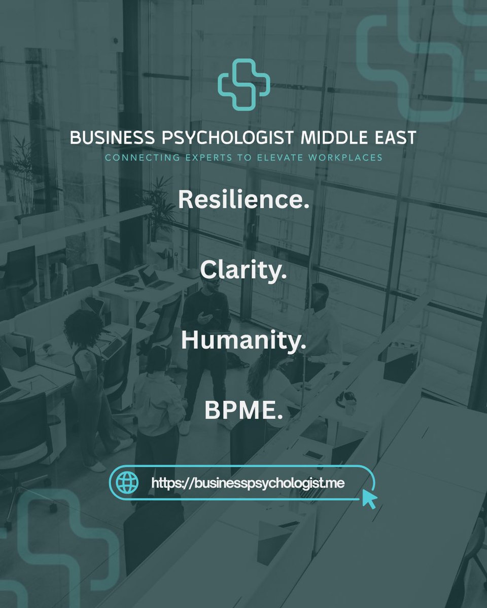 BusPsychME's tweet photo. Across the Middle East, uncertainty is rising.

Now is the time for calm, values-based leadership, psychological safety &amp; resilience without losing humanity.

Business psychology matters more than ever.

Join us: https://t.co/zZ0cbrMQ2p

#BPME #BusinessPsychologistME https://t.co/pkqJZLK954
