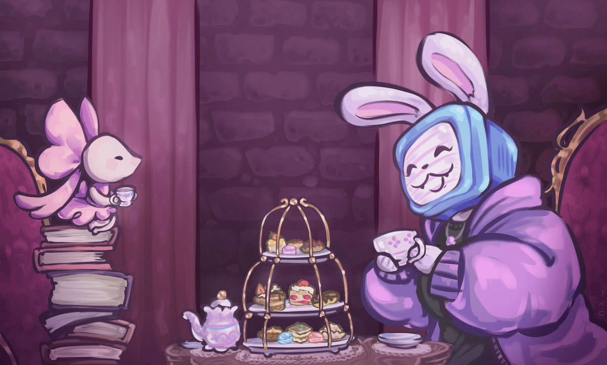 oh so refined.. mozelle and melanie having a tea partyyyy 🫖