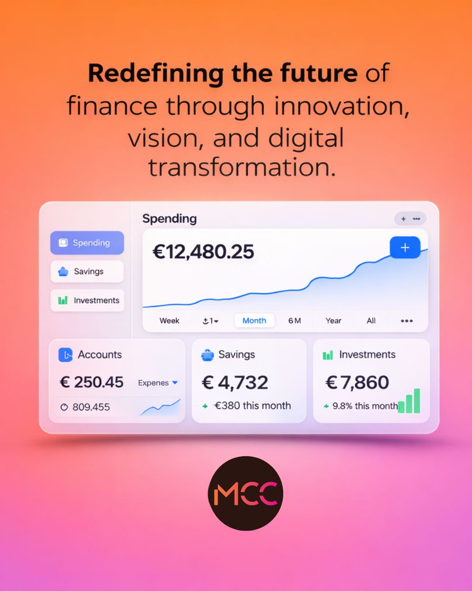 MCCBanking's tweet photo. MCC Banking reinforces its commitment to innovation with a transformational vision focused on redefining the future of financial services.

https://t.co/CYfLlLzneO

#MCCBanking #DigitalTransformation #FutureOfFinance #FinancialInnovation #Fintech #StrategicVision https://t.co/YFOYL0ZpmX