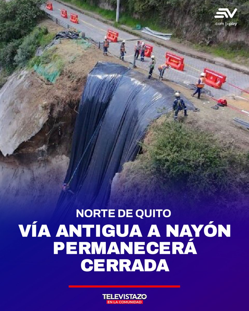 #VIDEO | 🗣️👷‍♂️Autoridades municipales informan que la antigua vía a Nayón se mantendrá cerrada mientras se realizan trabajos de mitigación en la zona. Moradores del sector indican que los deslizamientos de tierra son constantes. ▶️ bit.ly/3OKGFF4