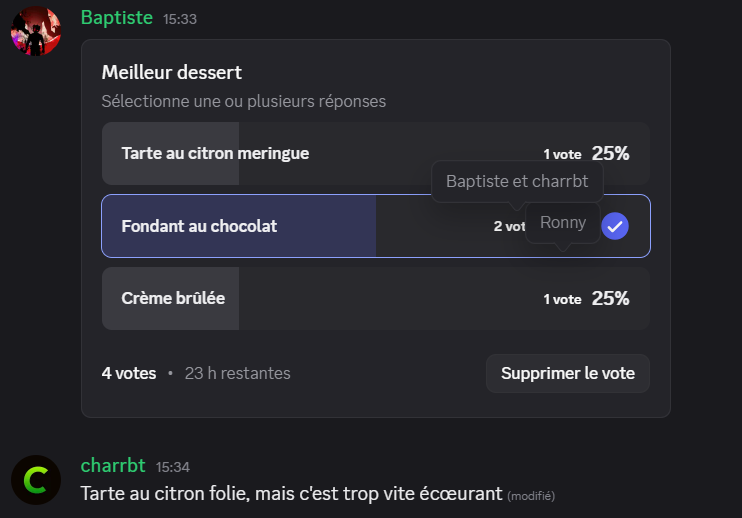 charrbt's tweet photo. 1 semaine avant la sortie de la version finale de l'app, ça bosse fort chez @DodjeApp 

Et vous, votre dessert préféré ? https://t.co/cdBjHpoI3t