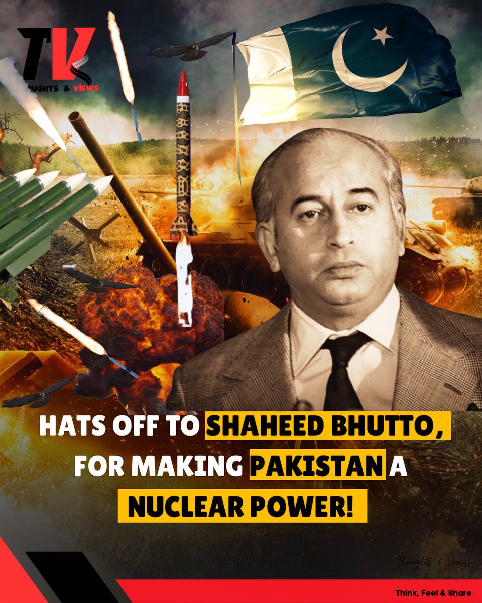 QAMERMANGRIO1's tweet photo. Saluting Shaheed Zulfiqar Bhutto for making Pakistan a nuclear power! 🇵🇰#NuclearPride #ZulfiqarBhutto #PakistanPower #HistoryMakers #PakistaniLegacy #NationalHero #PowerfulPakistan #BhuttoLegacy #Iran #الجبيل
@BBhuttoZardari @jamkhanshoro @KashifShoroPPP @FayzanAbro https://t.co/dLQWCd0Gko