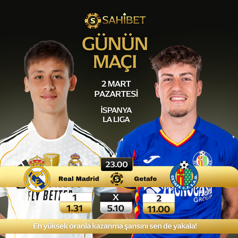 Sahibetofficial's tweet photo. ✨ GÜNÜN MAÇI ✨

⚽️ REAL MADRID ⚔️ GETAFE ⚽️

💰 HER YATIRIMINIZA %30 ÇEVRİMSİZ FREEBET!!

💵 5 DAKİKADA ÇEKİM GARANTİSİ💵

✨SAHİBET 'te Kaybetmek YOK!
Güven ve Kalitenin Tek Adresi 💵

Güncel Link ⚠️

https://t.co/OVoWrEi9rH https://t.co/TZykHuGyui