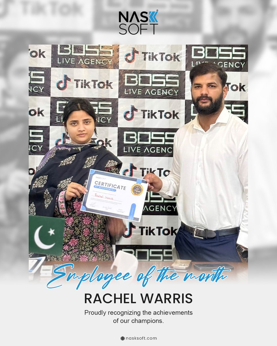 nasksoft's tweet photo. Hard work deserves recognition. 🏅
Congratulations to our NaskSoft Employees of the Month, you make the whole team proud!

#NaskSoft #EmployeesOfTheMonth #Appreciation #TeamNaskSoft #WorkHardShineHard #CompanyPride https://t.co/x7z50A8GkL