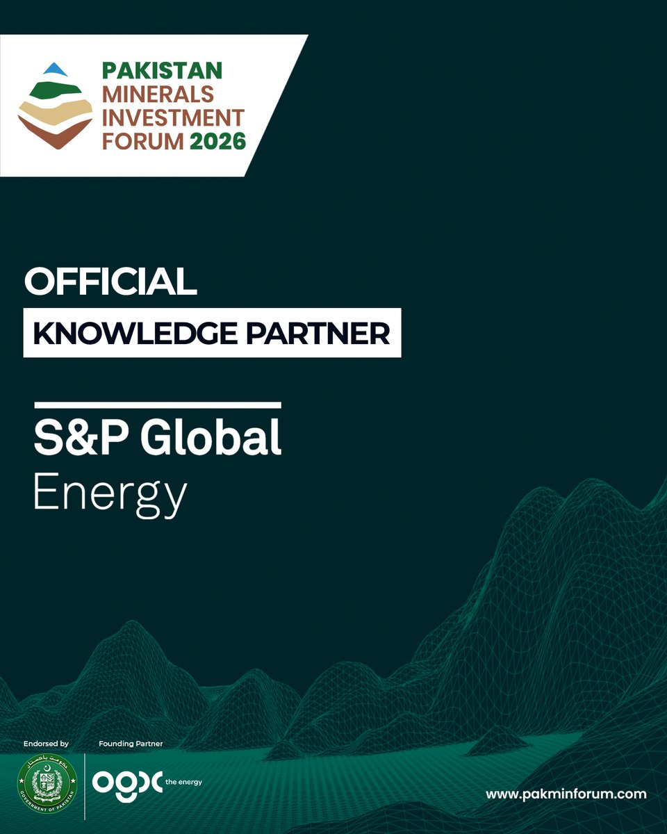 pakminforum's tweet photo. Data. Intelligence. Direction.
With  @EnergySPG  (@SPGEnergyMetal) onboard as Official Knowledge Partner, PMIF26 strengthens its commitment to credible insights and strategic dialogue shaping Pakistan’s mineral future.

#PMIF #PMIF26 https://t.co/xvIxY88nHE