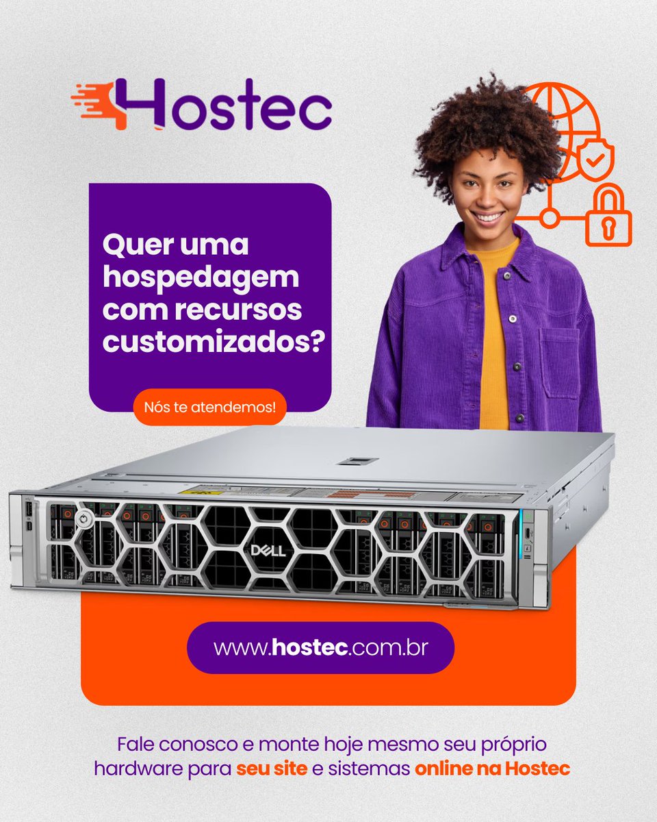 H0stec's tweet photo. Seu projeto precisa de algo além do básico?

Na Hostec você pode contar com hospedagem com recursos customizados, feita sob medida para o seu site ou sistema.

✔ Mais desempenho
✔ Mais controle
✔ Infraestrutura dedicada às suas necessidades

🌐 https://t.co/HuMezhhR9t
#hosting https://t.co/xFP3uokDcO