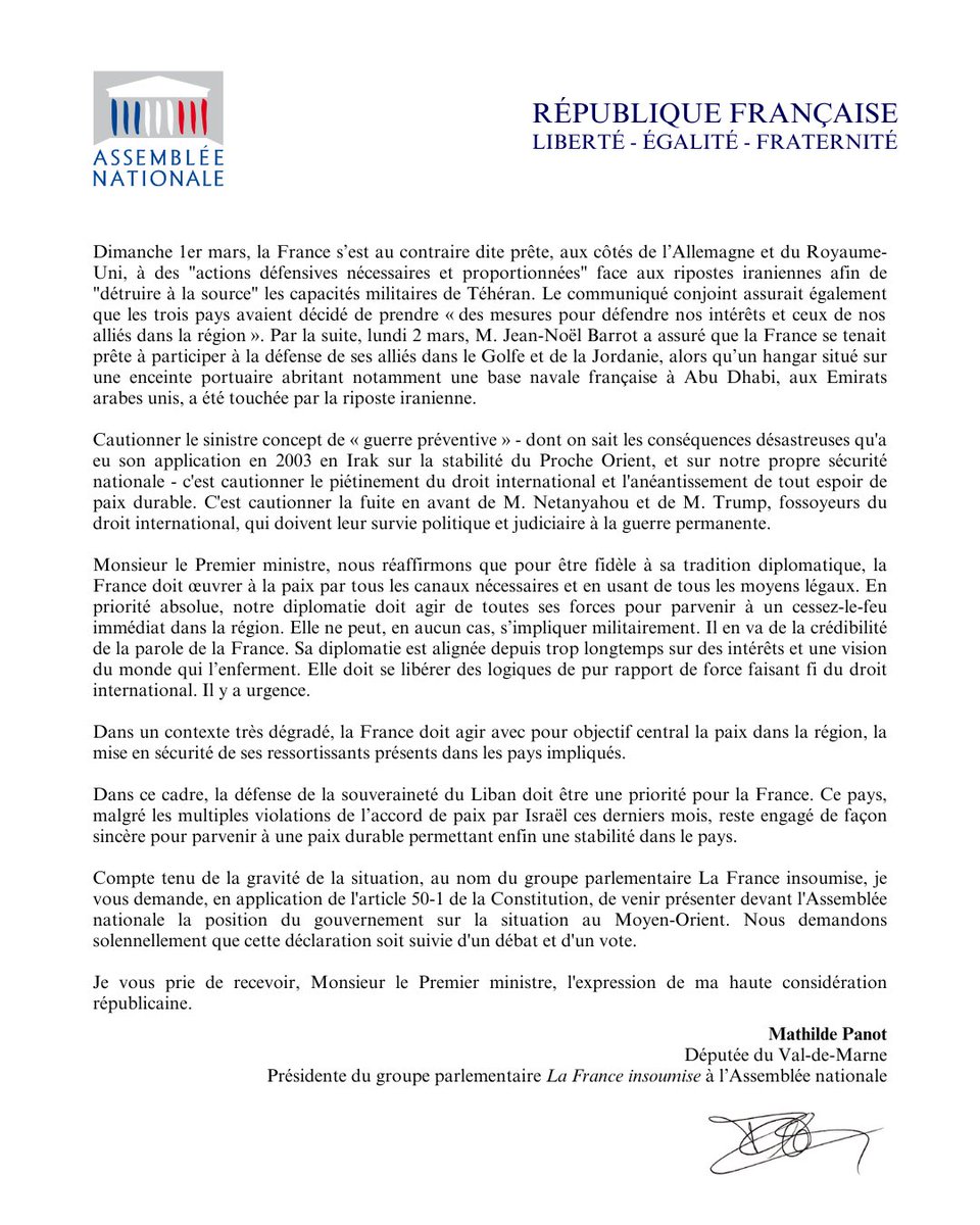 Mathilde Panot tweet media