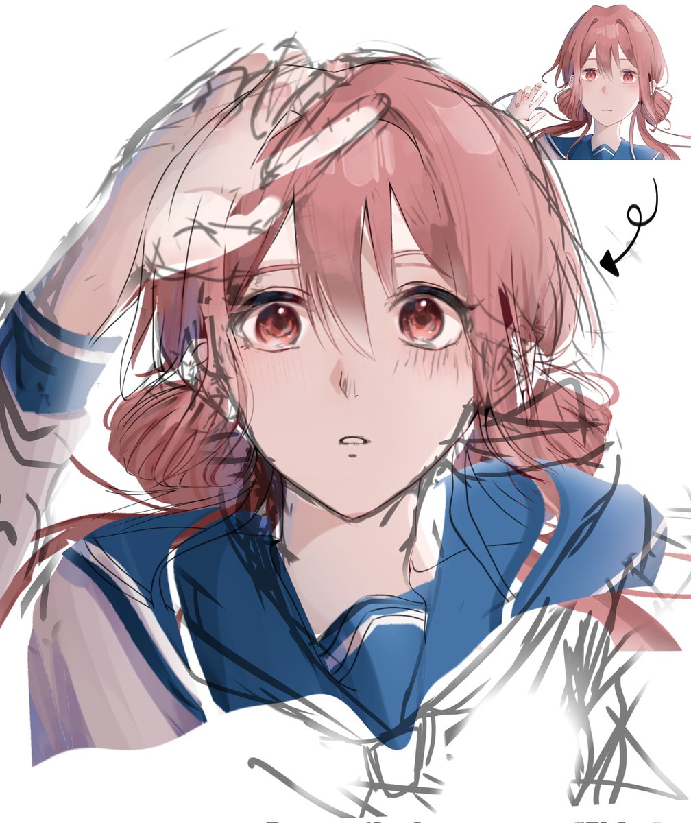 haru_00860's tweet photo. 過去絵リメイク中…💖✨ https://t.co/ypr4ma6zIh