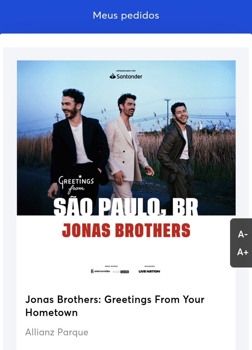 themiladias's tweet photo. Pela quinta vez 🙏🏼✨️ @jonasbrothers https://t.co/yinOEz47V2