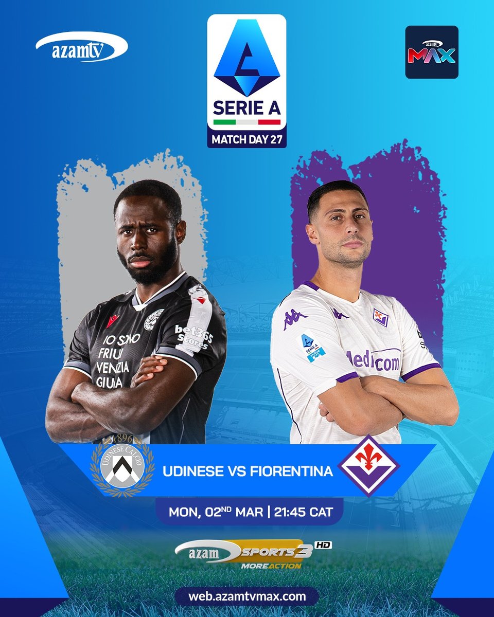 azamtvzw's tweet image. Watch Zimbabwe Warriors Play-maker Jordan Zemura 🇿🇼 in Action Tonight for Udinese in Serie A 🇮🇹#AzamTV 🇿🇼

⚽ UDINESE 🆚 FLORENTINA

📺Available on AzamSports3 (HD)

💻 🤳🏾Available for streaming on #AzamTVMax

⌚21:45 CAT