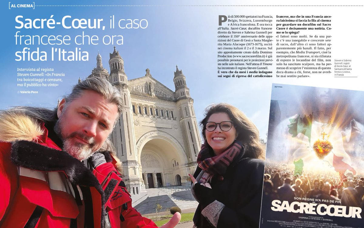 ValerioPece's tweet photo. Oggi e domani molte sale proietteranno #SacreCeur, già "caso" cinematografico in Francia.📽️
Ho intervistato #StevenGunnell, regista di un docufilm che ricorda a tutti che l'UNICO RIMEDIO ai mali del mondo risiede solo e soltanto nel #SacroCuore.❤️
#MargheritaMariaAlacoque
#Gesù https://t.co/yuShBt6b8S