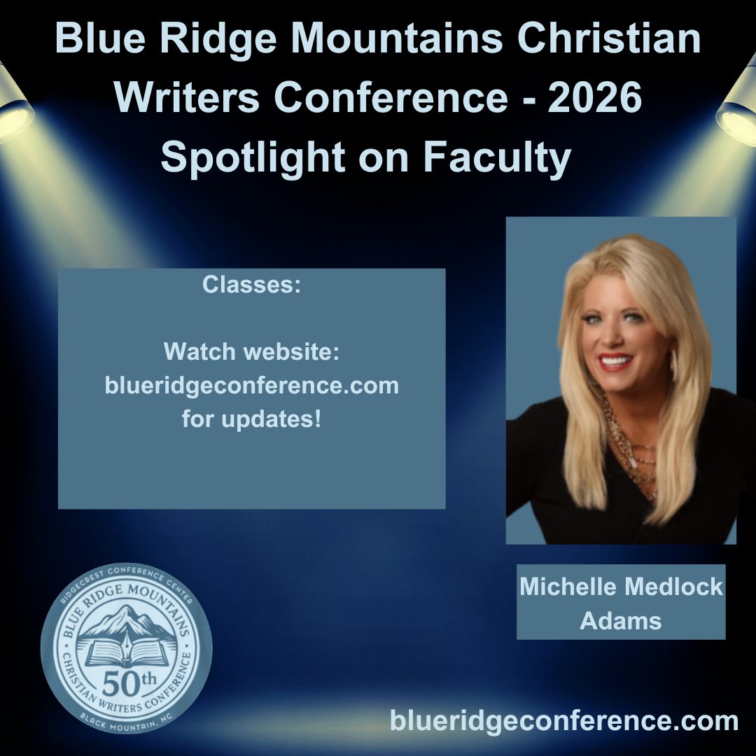 BRMCWC's tweet photo. The 2026 #BRMCWC conference is almost here. Check out one of our faculty members below! Registration info on the website: https://t.co/3bILs0HRjJ
#blueridgeconference #BRMCWCfaculty
@EdieMelson @EdwinaPerkins
@LynetteEason @tickledpinktam
@lindagoldfarb @RidgecrestNC https://t.co/uoIDVanFPK