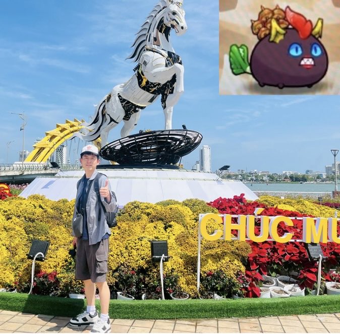 0358kuribon's tweet photo. 🐎🇻🇳 Year of the Horse 🎉🐎
#午年
#RoninMondaySelfie
#KINDcreator
#tribally
#AxieArtGallery
#AxieInfinity https://t.co/vrcoAKiWLI