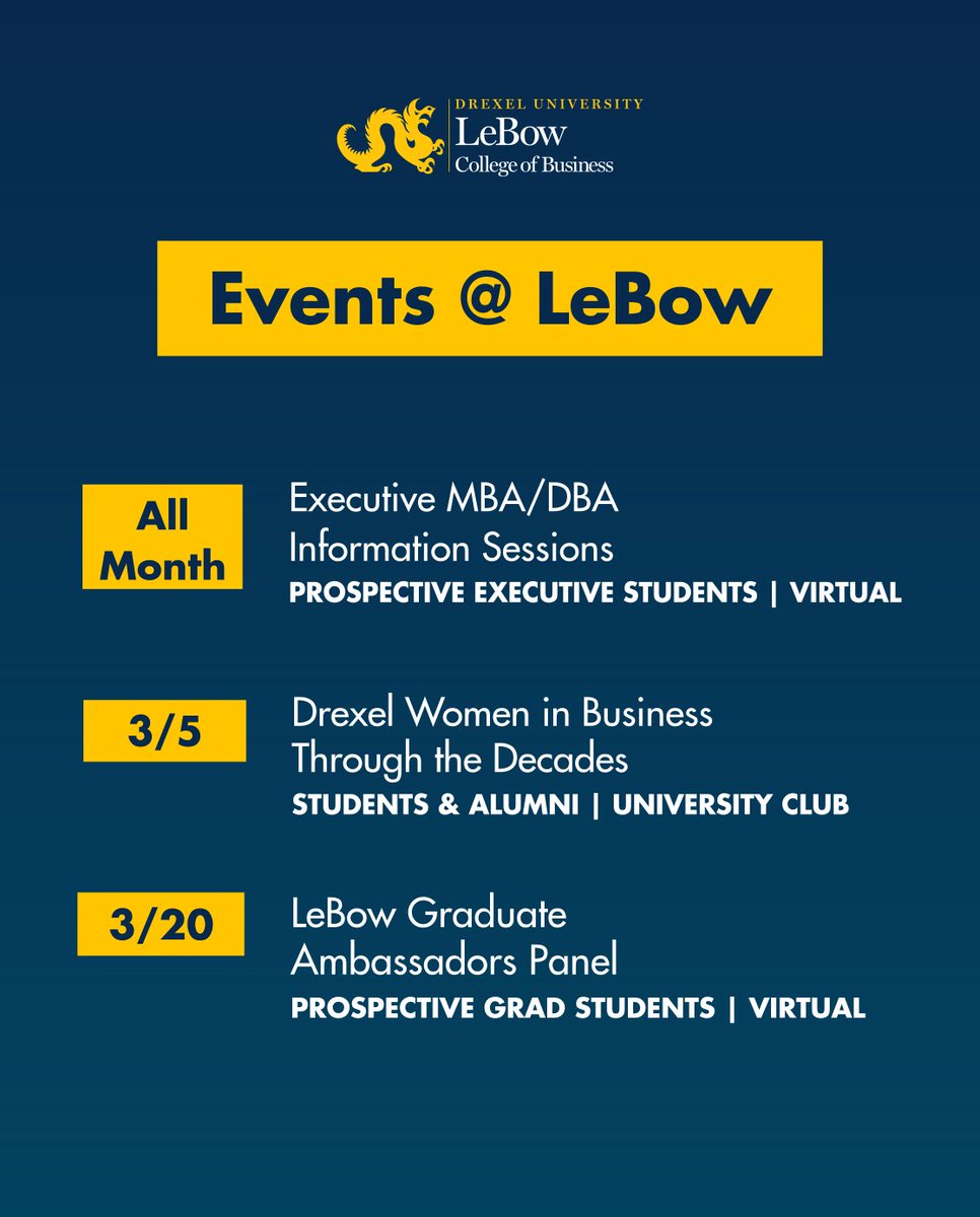 LeBow's tweet photo. Busy month of March at LeBow 

All events ➡️ https://t.co/bFSHlPorAe https://t.co/e0wiNqvHNS