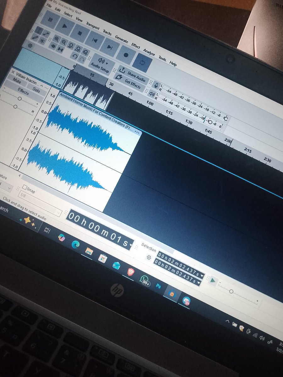 Working on My Voice Acting Reel on Audacity #Audacity