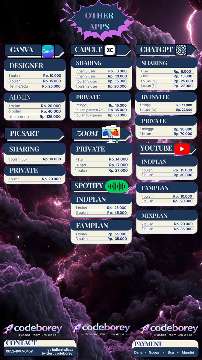 🍃🍭CODEBOREY - TRUSTED PREMIUM APPS LANGSUNG WA tweet media