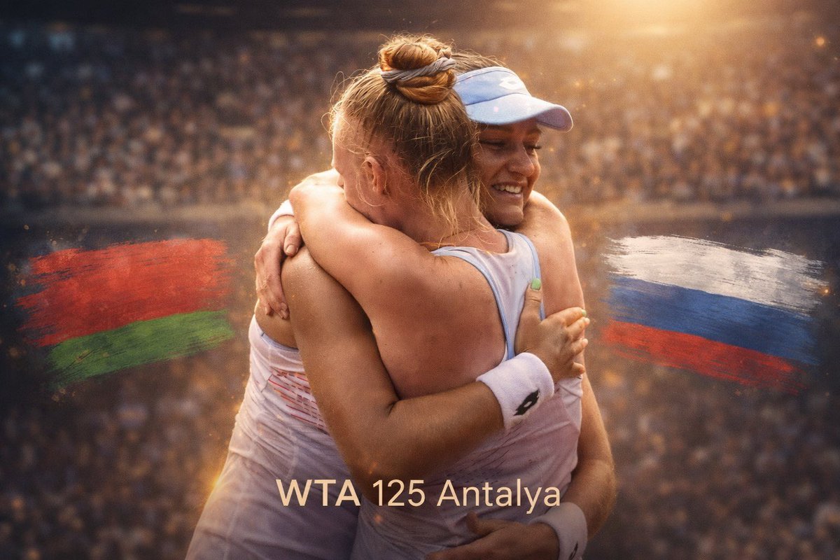 BelarusTurk's tweet photo. 🇧🇾🇷🇺🎾Белорусская теннисистка Ирина Шиманович и российская спортсменка Мария Козырева в дуэте победили в турнире WTA125, который прошёл в Анталье🏆 
Поздравляем с заслуженной победой и ярким выступлением на турецкой земле!
Желаем новых  успехов, громких титулов и уверенных побед! https://t.co/RQUa5MjDXo
