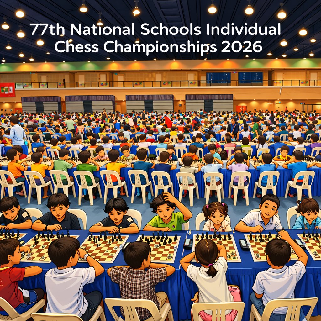 ChessOrganizers's tweet photo. WORLD CHESS EVENTS
The 77th National Schools Individual Chess Championships 2026 will be held for the first time at @thekallang.sg from Mar 16-17. Don’t miss out on Singapore’s biggest and most prestigious schools tournament.
#sgchessfed #sgchess #singaporechess #nsi2026 https://t.co/rHMQpUiUyK