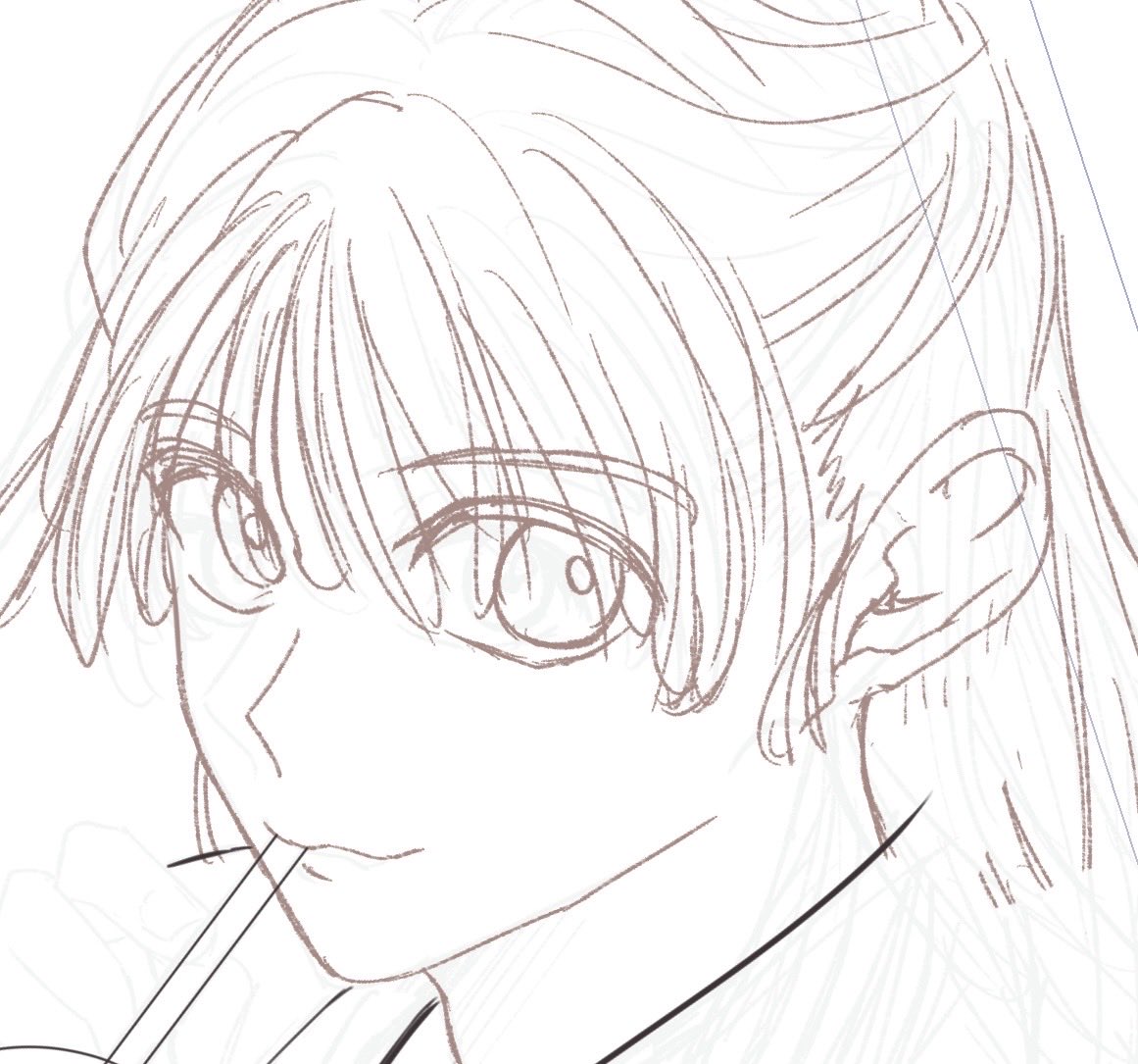 サクカにした仮絵が納得いかなくってこねくり回した結果この顔に
やっぱり私の描く絵は目がでかくてなんぼ（？）