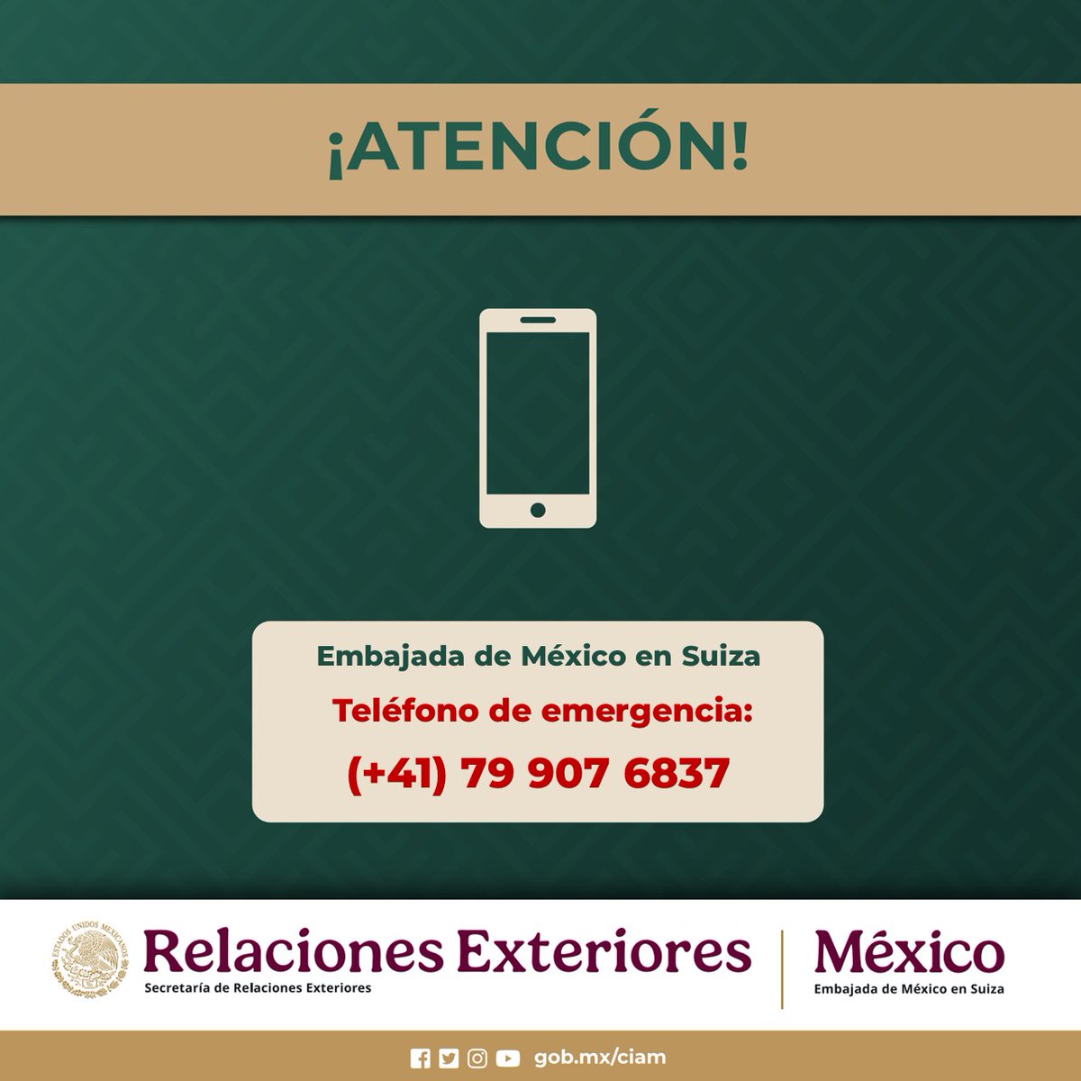 Embajada de México en Suiza tweet media