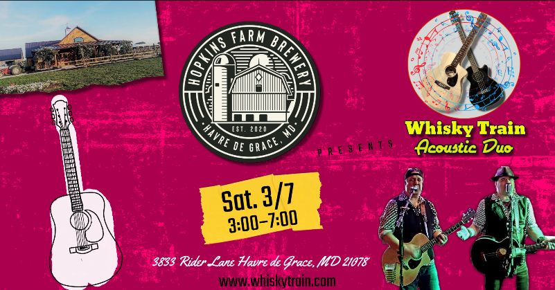 WhiskyTrain's tweet photo. ☘️🍺 SAT., MARCH 7 @ HOPKINS FARM BREWERY 🍺☘️ - https://t.co/IfVoYwmNyf
Mike and Dave will be strumming some acoustic goodness for your late afternoon at Hopkins in HdG! https://t.co/BPnYtuKJex