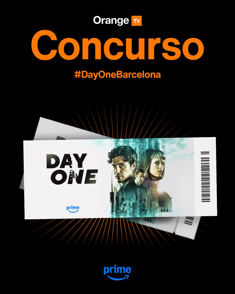 OrangeTV_es's tweet photo. 💥 ¡CONCURSO! 💥 
¿Te vienes a la premier de la esperada serie Day One de #PrimeVideo en Barcelona? Gana una entrada doble 

✅ Síguenos
🔄 RT
💬 Menciona al amigo experto al que preguntas todas las dudas de tecnología + hashtag #DayOneBarcelona

BBLL: https://t.co/rfoQq1emgF https://t.co/B0qwFHKWnq