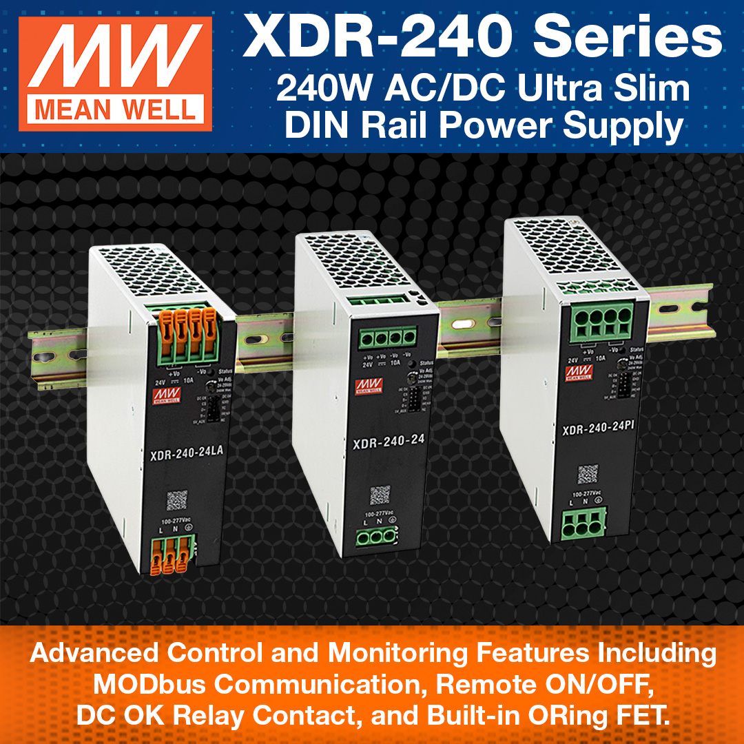 Built for higher power demands in advanced industrial environments ⚙️⚡

MEAN WELL XDR-240 Series: hubs.li/Q044_Psz0

#IndustrialAutomation #PowerSupplies #DINRail #EnergyEfficiency #ControlPanels #IndustrialPower