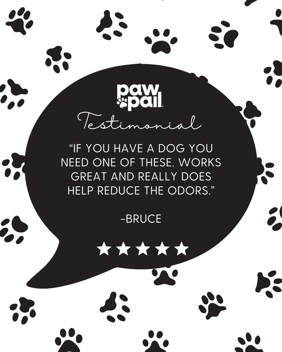 "If you have a dog you need one of these. Works great and really does help reduce the odors." 

See what Bruce and others are saying: amazon.com/PawPail-Statio…

#dogproduct #amazondogproduct