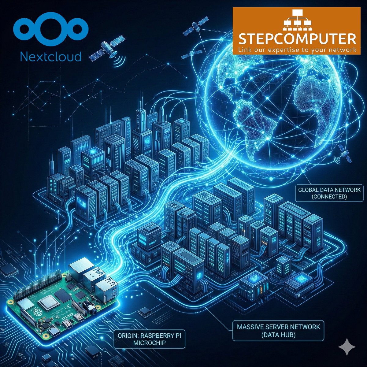 Step_Computer_'s tweet photo. 2 kullanıcıdan 10 milyon kullanıcıya... Nextcloud ile altyapı limitlerine takılmayın. Esneklik kurumsal başarının anahtarıdır. 🚀 #Scalability #Nextcloud #ITInfrastructure #onpromise https://t.co/ksf0Nkioby