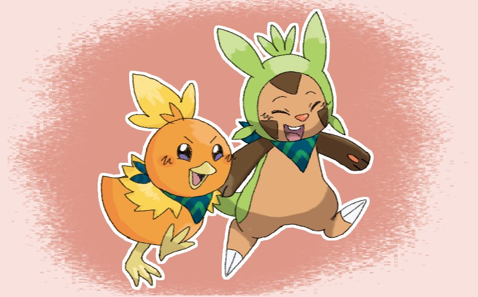 I love Pokemon super mystery dungeon so I drew these two cuties

Also their names are Gigi (Torchic) &amp; Mariquana (Chespin)

#pokemon #pokemonmysterydungeon #mysterydungeon #supermysterydungeon