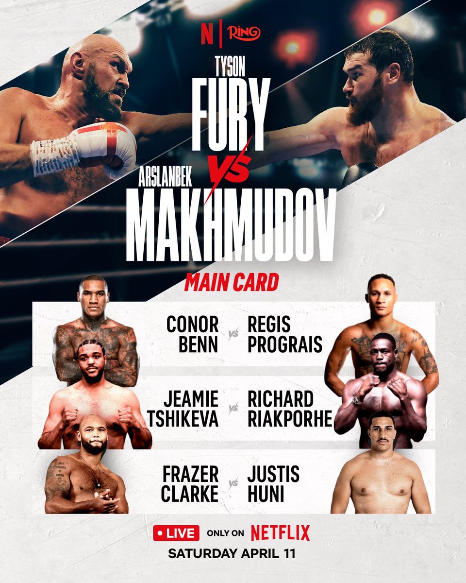 Boxing_UK_'s tweet photo. 🥊🇬🇧 FULL FURY MAKHMUDOV CARD💥👇

Some interesting additions here - some fighters we haven’t seen for a fair while too 👀

#FuryMakhmudov https://t.co/9uMDvIUVXF