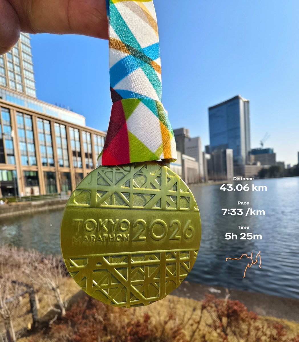 DolDolArt's tweet photo. Tokyo Marathon จบละครับ
บรรยากาศดีมากๆ สมกับเป็นงาน Major
แสงแดดโตเกียวจ้ามาก แต่อากาศยังเย็นอยู่

ได้ PB ระยะฮาล์ฟ พลาดเป้า PB ฟูลไปไม่กี่นาที แค่นี้ก็โอเคละครับ https://t.co/dfAQPIAnQb