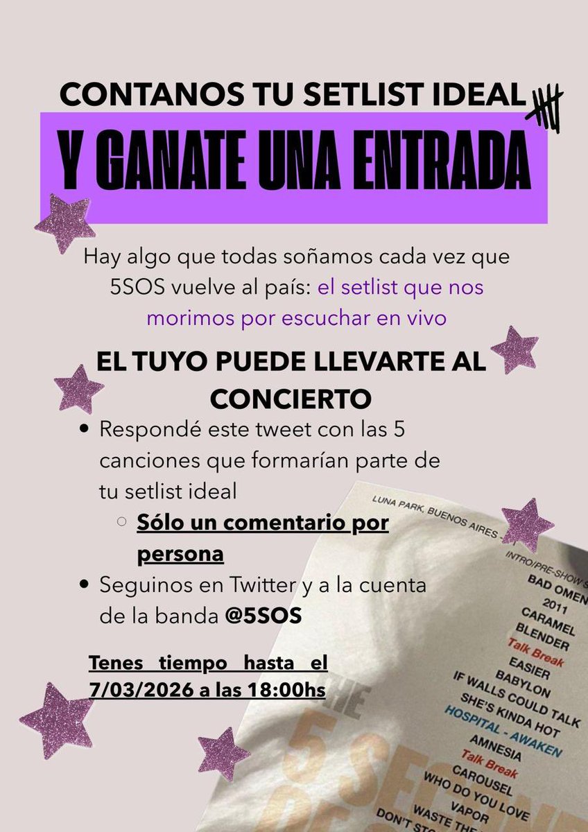 ENTRADAS 5SOS ARGENTINA tweet media