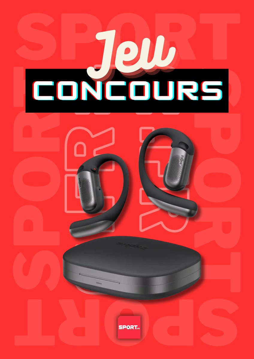 #Concours 🎁 Remportez les superbes écouteurs à oreilles libres OpenFit Pro de chez Shokz 🤩

➡️sport.fr/omnisports/tes…

Pour participer :
🔴 Follow <a href="/FilSport/">Sport.fr</a> et <a href="/ShokzUSA/">Shokz</a> 
🔴 RT ce post

TAS le 09/03 🍀