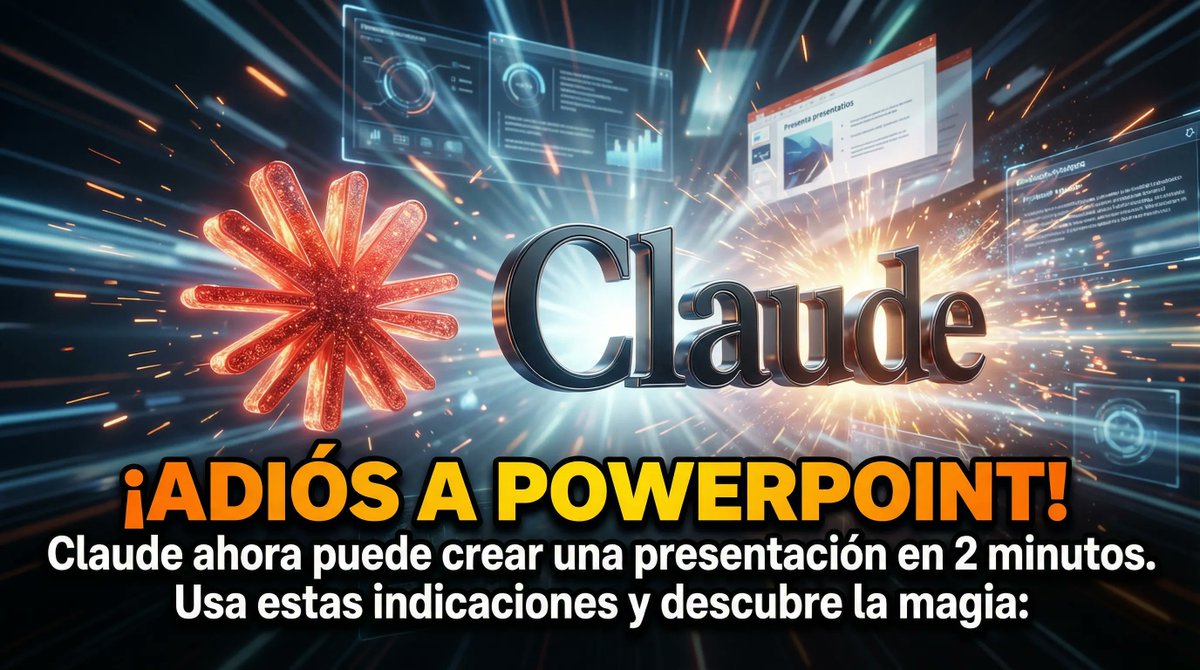 Polanco_IA's tweet photo. ¡ADIÓS A POWERPOINT!

Claude ahora puede crear una presentación en 2 minutos.

Usa estas indicaciones y descubre la magia: https://t.co/seV6XbhG1Y
