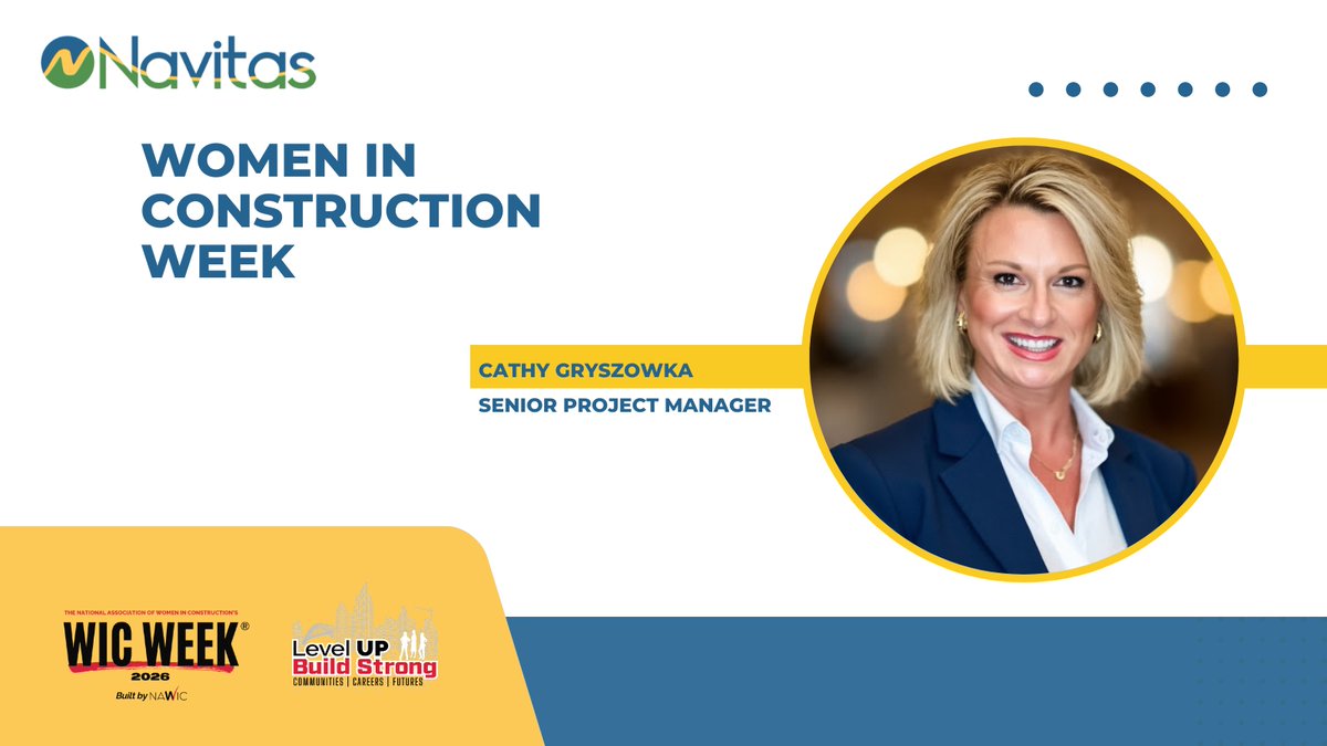 NavitasUS's tweet photo. Women in Construction Week® 2026

“My leadership approach is rooted in servant leadership—putting service to others before myself… building trust, resilience, and a true sense of belonging.” — Cathy Gryszowka, Senior Project Manager

Leadership is service. And it strengthens everything we build.

#WICWeek2026
