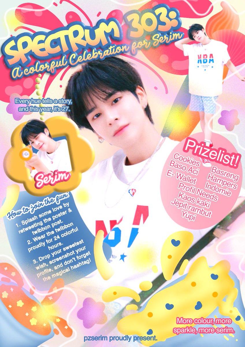 ͏ ͏͏
ⓘ 𝗦𝗽𝗲𝗰𝘁𝗿𝘂𝗺 𝟯𝟬𝟯: 𝗔 𝗖𝗼𝗹𝗼𝗿𝗳𝘂𝗹 𝗖𝗲𝗹𝗲𝗯𝗿𝗮𝘁𝗶𝗼𝗻 𝗙𝗼𝗿 𝗦𝗘𝗥𝗜𝗠. He shines like a spectrum in the sky, spreading colorful magic wherever he stands. Today, they gather to celebrate his light, his charm, and the beautiful energy he brings. 🎨
͏ ͏͏