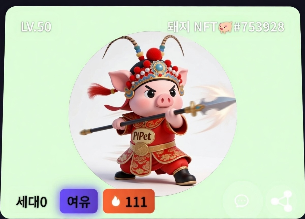 hanjiho68864's tweet image. This is probably the first 50 level RED Golden Pig #Pipet #NFT

The Red golden pig symbolizes #Wealth, good #Fortune , #Abundance, and #Prosperity for descendants.

@PiSuperChain 
#PiPet #PiNetwork