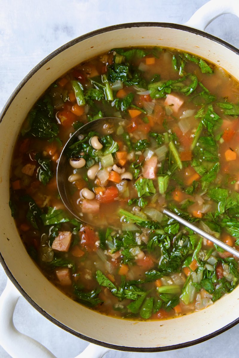 chefcarolb's tweet photo. Black-Eyed Pea Soup with greens and ham is wholesome, flavorful, and more than a New Year's good luck dish--it's a nutritional powerhouse! Make it any time you need some good, healthful comfort! https://t.co/nCMzI3uybe via @chefcarolb https://t.co/82WhyzebzD