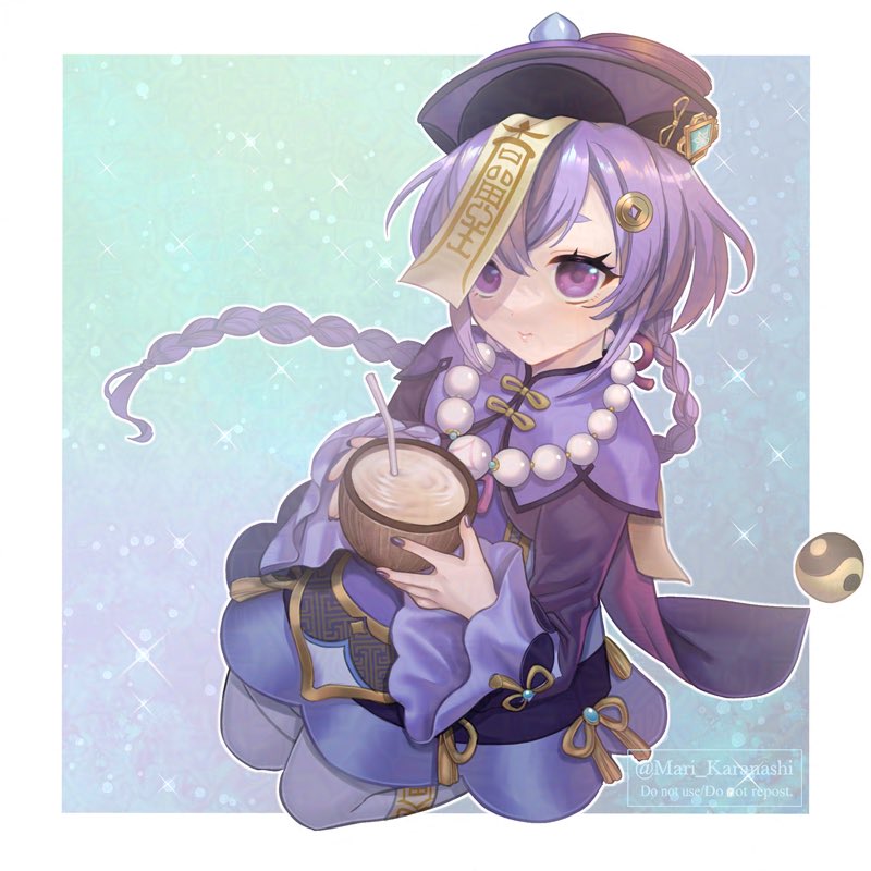 七七|ナナ(原神) 「七七ちゃんお誕生日おめでとう〜! 再掲ですがお祝い #七七生誕祭2026 #Qi」|カラナシ マリのイラスト