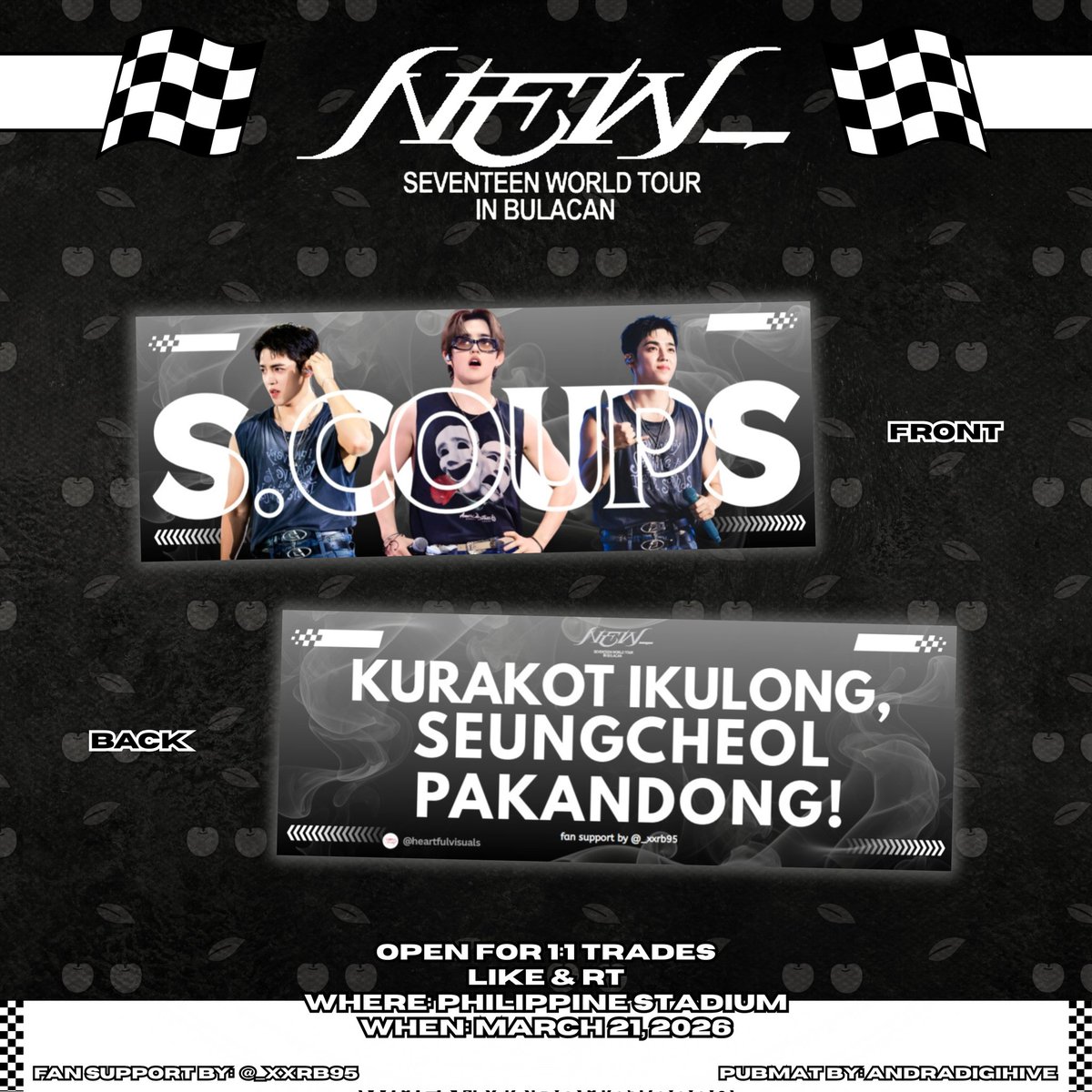 _xxrb95's tweet photo. seventeen new_ tour in bulacan 

#에스쿱스 fan support by @_xxrb95 🖤
       • help rt 🫧
       • open for trades, dm me! ⚡

#SEVENTEEN_NEW_IN_BULACAN https://t.co/HMqGoALRkL