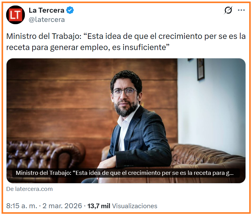 Esto refleja la ignorancia de la izquierda chilena.
Por eso los países gobernados por la izquierda no avanzan, se estancan y retroceden.
Este ministro es sociólogo y demuestra que Boric privilegia a sus amigos por sobre la persona más indicada y con experiencia en el cargo.