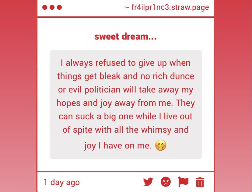 always keep that joy and whimsy!! always have hope no matter how bleak and horrible things get. it is what keeps everyone going and how change happens.