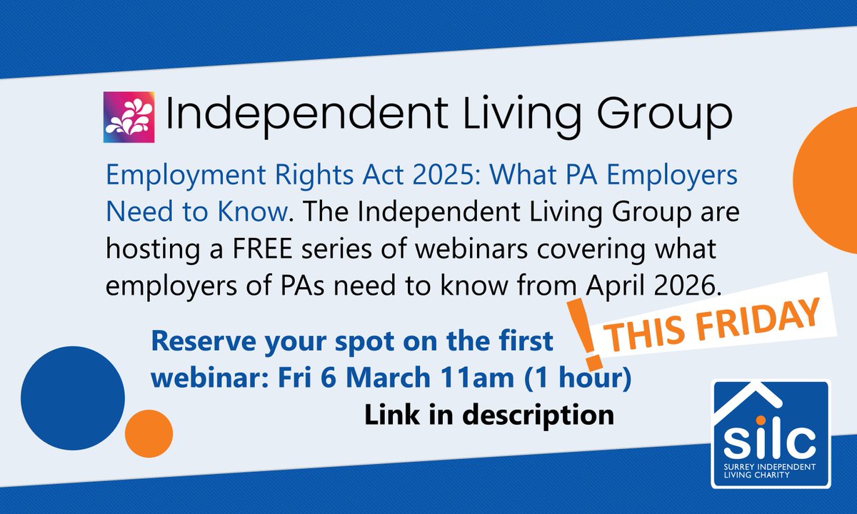 Surrey Independent Living Charity (SILC) tweet media