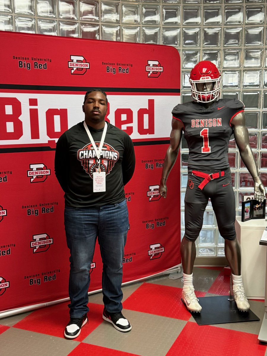 jr_walke1's tweet photo. Had a great time at Denison University! Thank you to the coaching staff for inviting me out @coachhatem @coachbutler1960 https://t.co/q4lBuGrQ8o