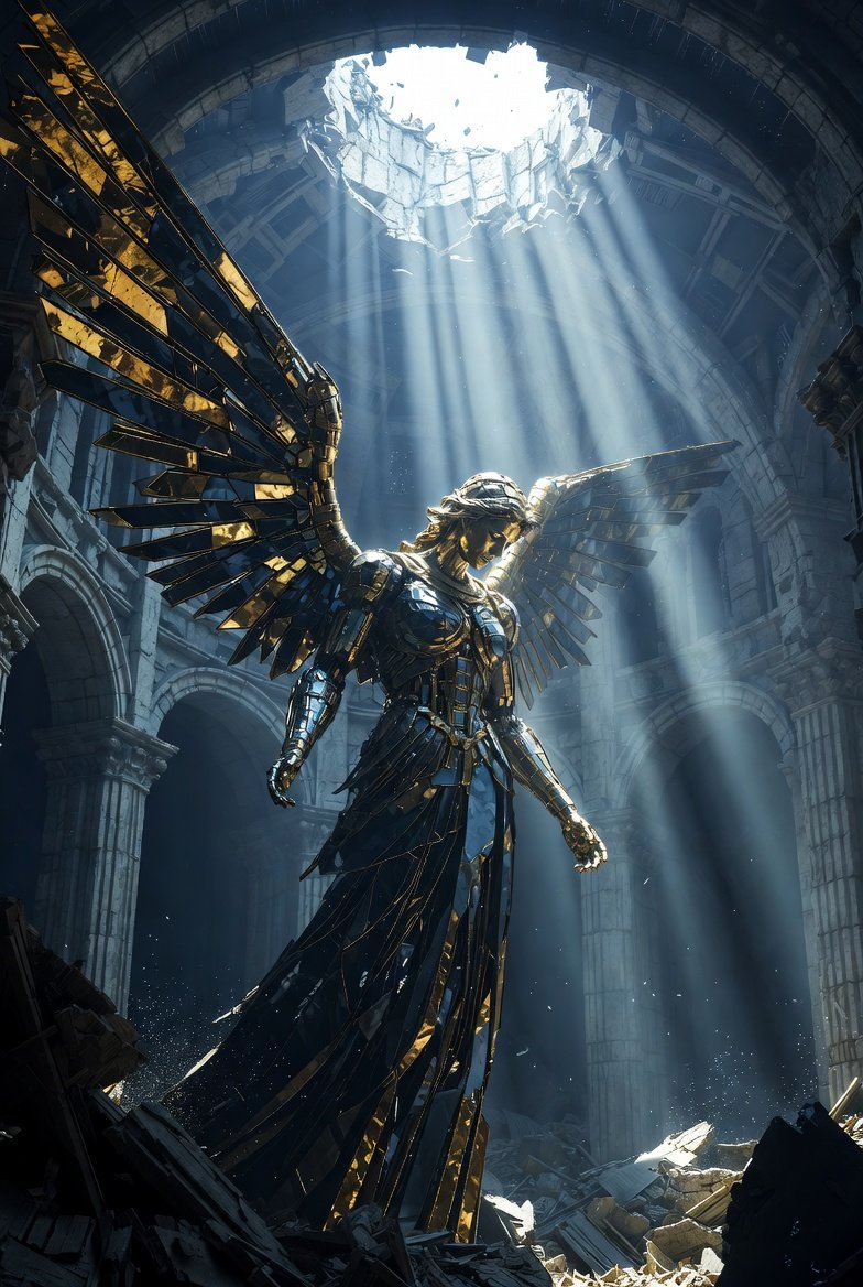 echowlrealone's tweet photo. Which emotion does this hit?

#GrokImagine #DarkFantasy #MechAngel #AIArt #CinematicArt https://t.co/QErgGbYTKA