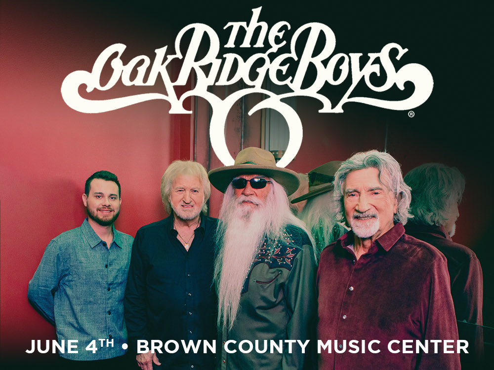 BCMusicCenter's tweet photo. JUST ANNOUNCED! One of the most renowned “legacy acts” of all time with a 50-year string of hits, The Oak Ridge Boys return to the Brown County Music Center in Nashville, Ind., on Thursday, June 4, 2026. Tickets go on sale this Friday, March 6 at 10 a.m. https://t.co/aQo2QhldLF